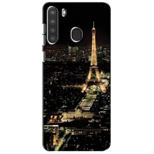 Чохол Ейфелева Вежа Samsung Galaxy A21 (A215) - (AlphaPrint) (Нічний Париж)
