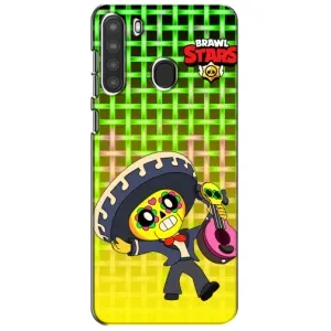 Чехлы Brawl Stars для Samsung Galaxy A21 (A215) (AlphaPrint) (Поко в самбреро)