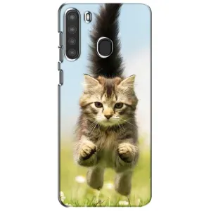 Чохли з Котиками для Samsung Galaxy A21 (A215) (VPrint) (Прижок кота)