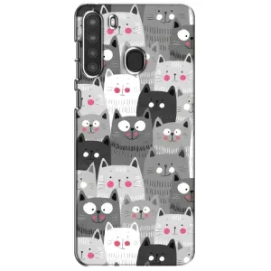 Чохли з Котиками для Samsung Galaxy A21 (A215) (VPrint) (Мальовані котики)
