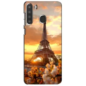 Чохол Ейфелева Вежа Samsung Galaxy A21 (A215) - (AlphaPrint) (Сонячня вежа)