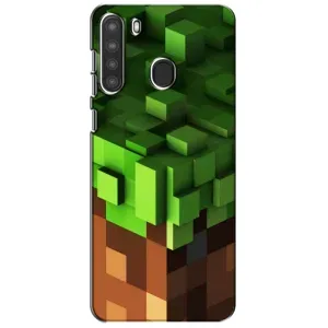 Чехол Майнкрафт на Samsung Galaxy A21 (A215) (AlphaPrint) Minecraft (текстура Майнкрафт)