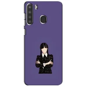 Чохли Венсдей на Samsung Galaxy A21 (A215) Уенсдей (AlphaPrint) (Венздей у чорному)