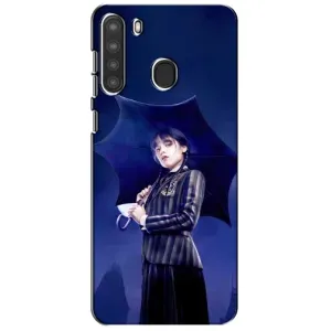 Чохли Венсдей на Samsung Galaxy A21 (A215) Уенсдей (AlphaPrint) (Венздей з парасолькою)