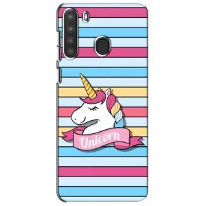 Чехол для Самсунг А21 - (Единорожки - Новинки) (AlphaPrint) (Unicorn)
