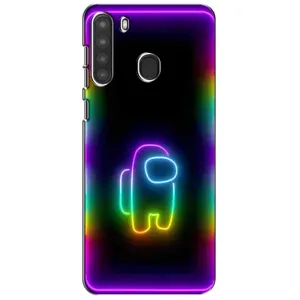 Чехол Амонг Ас для Samsung Galaxy A21 (A215) (AlphaPrint) (Яркий скин)
