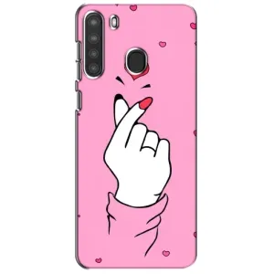 Чохол з принтом для Samsung Galaxy A21 (A215) (AlphaPrint - Знак сердечка)