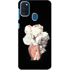 Чехлы (ART) Цветы на Samsung Galaxy A21s (VPrint) (Білі квіти)