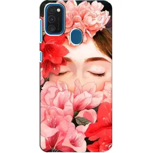 Чехлы (ART) Цветы на Samsung Galaxy A21s (VPrint) (Очі в квітах)