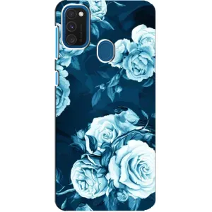 Чехлы (ART) Цветы на Samsung Galaxy A21s (VPrint) (Блактині бутони)