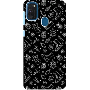 Новорічні, Святкові Чохли для Samsung Galaxy A21s - 2024 год (Новорічний фон)