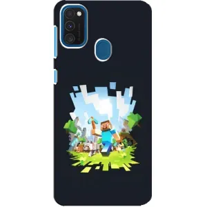 Чехол Майнкрафт на Samsung Galaxy A21s (AlphaPrint) Minecraft (персонажи Minecraft)