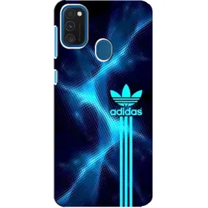 Чохли Адидас для Samsung Galaxy A21s (AlphaPrint) (Синій Адідас)