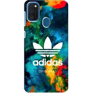Чохли Адидас для Samsung Galaxy A21s (AlphaPrint) (Яскравий Адідас)