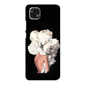 Чехлы (ART) Цветы на Samsung Galaxy A22 5G (VPrint) (Білі квіти)