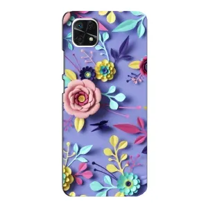 Чехлы с Цветами для Samsung Galaxy A22 5G (VPrint) (Цветочный дизайн)