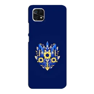 Чехлы для Samsung Galaxy A22 5G Укр. Символика (AlphaPrint) (Цветочный Герб)