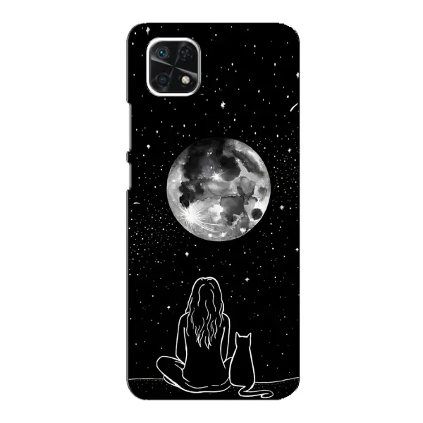 Чехол с принтом «Девушка с котом» для Samsung Galaxy A22 5G Чехол с принтом «Девушка с котом» для Samsung Galaxy A22 5G