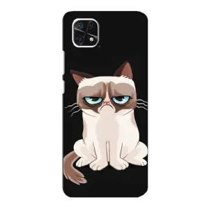 Чохол з принтом для Samsung Galaxy A22 5G (AlphaPrint) Модні коти (Сумний кіт)
