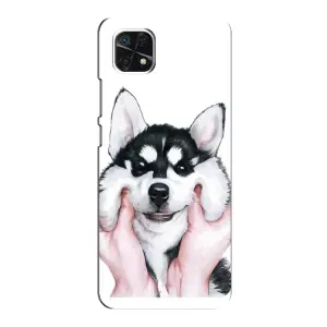 Чохол з Хаскі Samsung Galaxy A22 5G - (AlphaPrint) (Хаскі улибака)