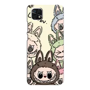 Чехол с Лабубу на Samsung Galaxy A22 5G (Золотая обезьяна Bored Ape)
