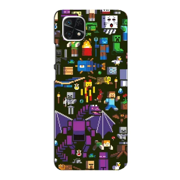 Чохол з принтом «Колаж Майнкрафт» для Samsung Galaxy A22 5G Чохол з принтом «Колаж Майнкрафт» для Samsung Galaxy A22 5G