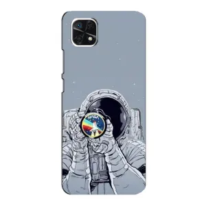 Чехол NASA для Samsung Galaxy A22 5G (AlphaPrint) (Космонавт фото)