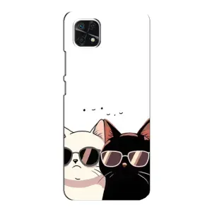 Чохол з малюнком кіт на Samsung Galaxy A22 5G (Коти в окулярах)