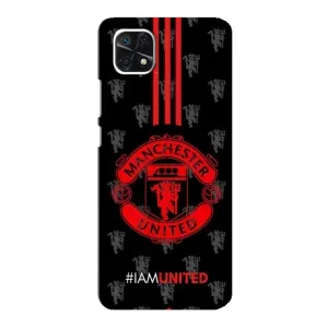 Чехол Манчестер Юнайтед для Самсунг А22 (5G) (AlphaPrint) (лого МЮ)