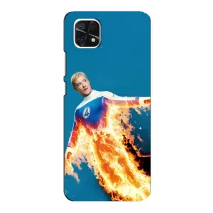 Чехол с принтом Фантастическая четверка для Samsung Galaxy A22 5G (Человек-факел в огне)