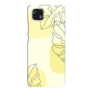 Силиконовый чехол с принтом в цветах на Samsung Galaxy A22 5G (Желтая монстера арт)