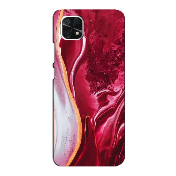 Чохол з принтом «Мрамор червоний» для Samsung Galaxy A22 5G