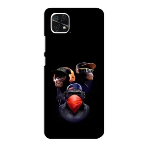 Чохол з Мавпами Samsung Galaxy A22 5G - (AlphaPrint) (Три мавпи)