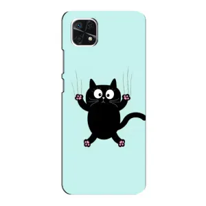 Чохол з принтом для Samsung Galaxy A22 5G (AlphaPrint) Модні коти (Падаючий кіт)