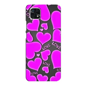 Чехлы для любимой на Самсунг Гелексі А22 5ДЖи (VPrint) (Pink hearts)