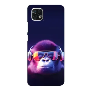 Чохол з Мавпами Samsung Galaxy A22 5G - (AlphaPrint) (Стильна мавпа)