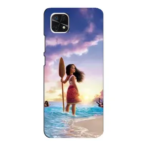 Чехол с мультфильмом Моана Samsung Galaxy A22 5G (Моана с веслом)