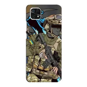 Чехлы с картинкой ЗСУ для Samsung Galaxy A22 5G (AlphaPrint) (Воїн ЗСУ)