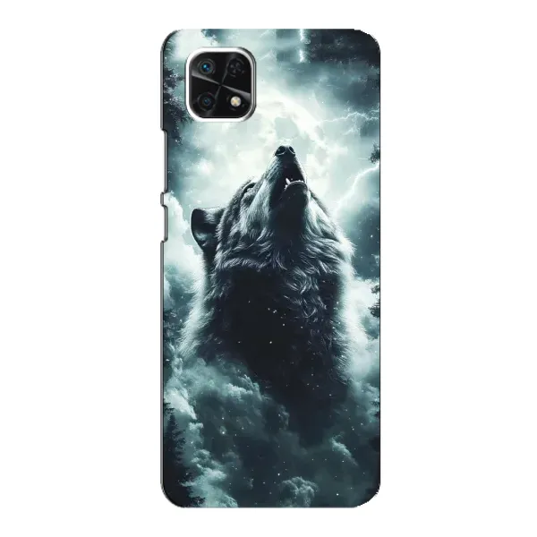Чехол с принтом «Волк в облаках» для Samsung Galaxy A22 5G Чехол с принтом «Волк в облаках» для Samsung Galaxy A22 5G