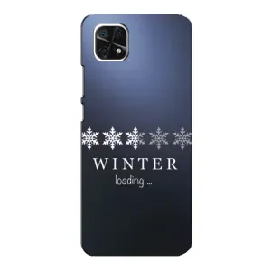 Зимні Чохли для Самсунг Гелексі А22 5ДЖи - прозорий фон (Winter loading)