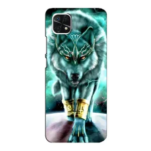 Захисні чохли для Самсунг Гелексі А22 5ДЖи (AlphaPrint) (ХІТ продаж) ВОВК (Яскравий вовк)