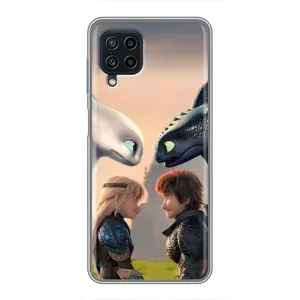 Чехол как приручить дракона на Samsung Galaxy A22 (Иккинг и Астрид)