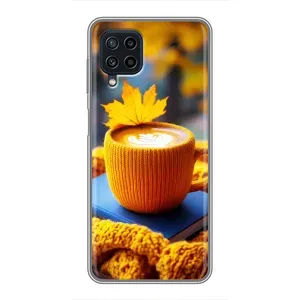 Чехол с принтом «Кофе на желтом пледе» для Samsung Galaxy A22