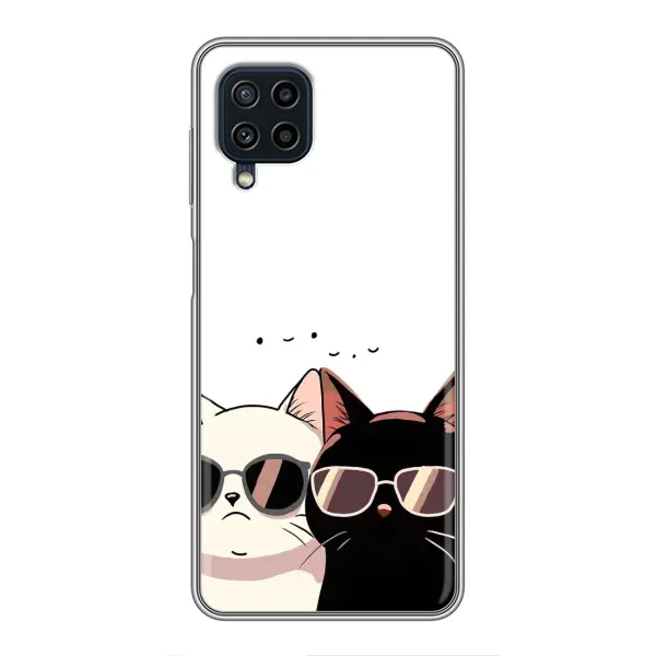 Чохол з принтом «Коти в окулярах» для Samsung Galaxy A22 Чохол з принтом «Коти в окулярах» для Samsung Galaxy A22