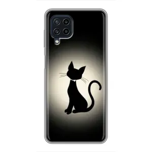 Чохол з принтом для Samsung Galaxy A22 (AlphaPrint) Модні коти (Силует котика)