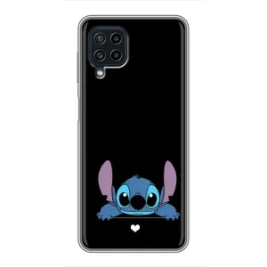 Чехол с принтом Стич на Samsung Galaxy A22 (Стич на черном)