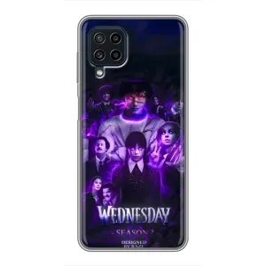 Чехол с дизайном Венздей 2 на Samsung Galaxy A22 (Фиолетовая магия Уэнздей)