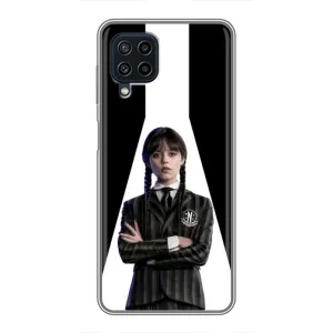 Чехлы Венсдей на Samsung Galaxy A22 Уэнсдей (AlphaPrint) (W-Wednesday)