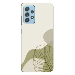 Силиконовый чехол с принтом в цветах на Samsung Galaxy A23 (Зеленая монстера дизайн)