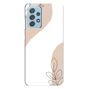 Силиконовый чехол с принтом в цветах на Samsung Galaxy A23 (Нюдовая веточка абстракция)